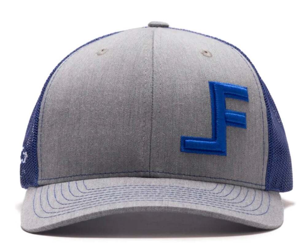 Lane Frost Brand blue and grey Richardson 112 Mesh Back Snapback Cap